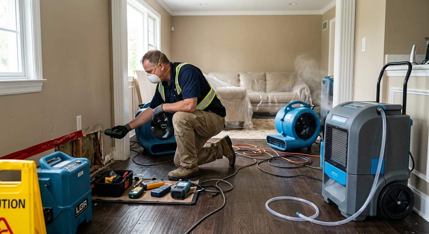 Professional water damage restoration work - What Are the Key Phases of Water Damage Restoration?